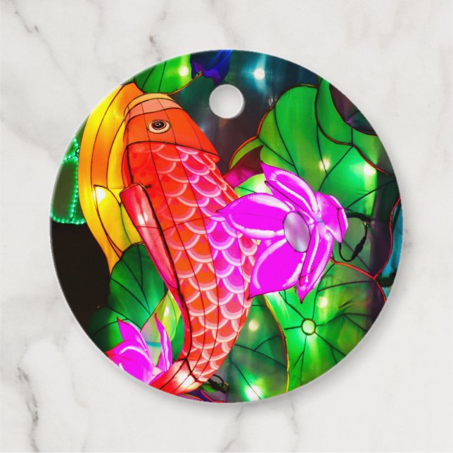 Étiquettes Cadeau Koi illuminé (Devant)
