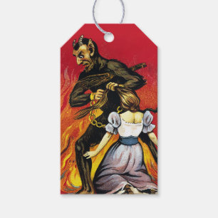 Étiquettes-cadeau Krampus Vintage