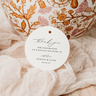 Étiquettes Cadeau KRISTEN minimaliste moderne Merci Mariage