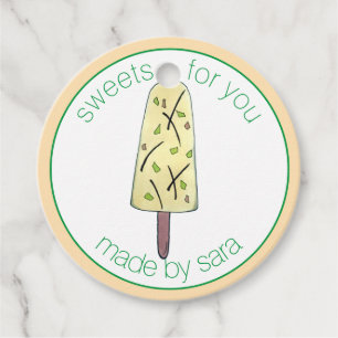 Étiquettes Cadeau Kulfi Qulfi Crème indienne de glace Dessert congel