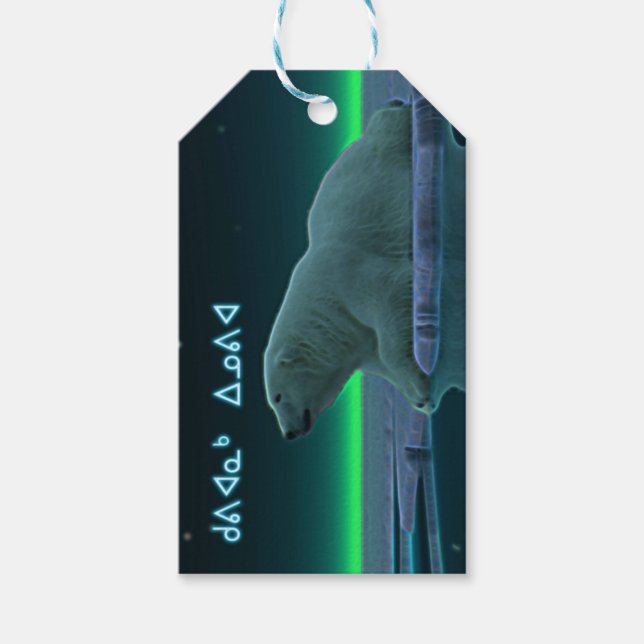 Étiquettes-cadeau Kuvianak Innovia - Ours polaire de bord de glace (Devant)