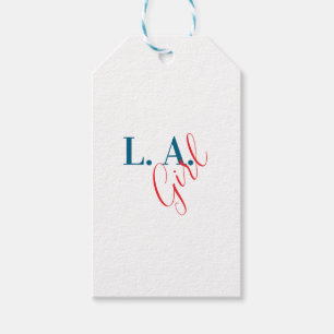 Étiquettes-cadeau L. A. Girl Los Angeles Moderne Minimaliste Simple