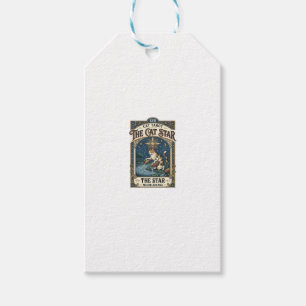 Étiquettes-cadeau La carte de tarot de chat Star Cat Majeure Arcanum