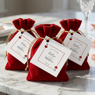 Étiquettes Cadeau La collection de cartes à jouer Monogram pour mari