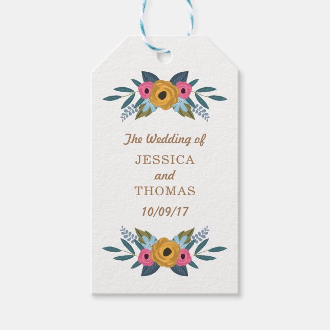 Étiquettes-cadeau La collection de Mariages blancs à couronne de fle (Devant)