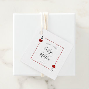 Étiquettes Cadeau La collection de Mariages de cartes de jeu Monogra
