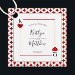 Étiquettes Cadeau La collection de Mariages de cartes de jeu Monogra<br><div class="desc">Célébrez dans le style avec ces étiquettes mariages design et très tendance. Ce design est facile à personnaliser avec votre libellé d'événement spécial et vos invités seront ravis quand ils verront ces étiquettes fabuleuses.</div>