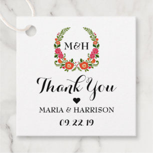 Étiquettes Cadeau La collection de Mariages d'été de Bohême