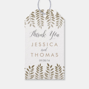 Étiquettes-cadeau La collection de Mariages Monochrome Fern Woodland
