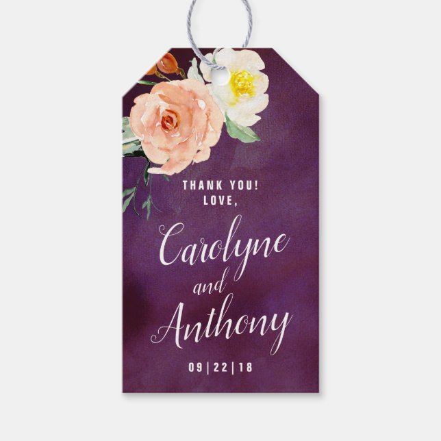 Étiquettes-cadeau La Collection Mariage Romance In Bloom (Devant)