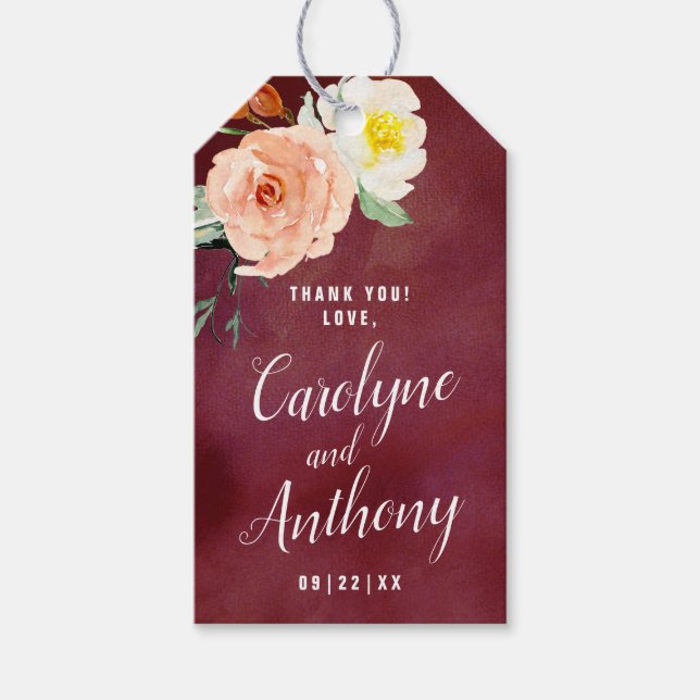 Étiquettes-cadeau La Collection Mariage Romance In Bloom (Devant)