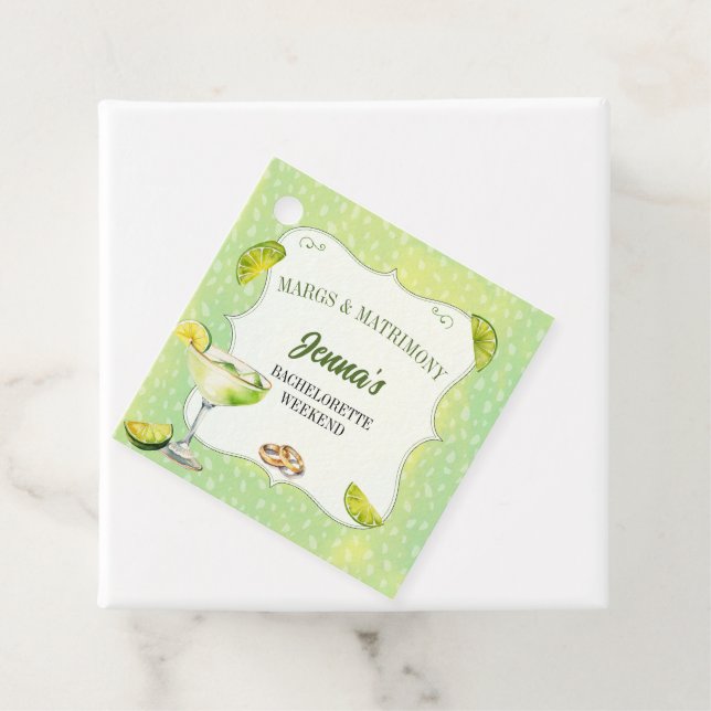 Étiquettes Cadeau La fête de Bachelorette de Margs et de Mariage (En situation)