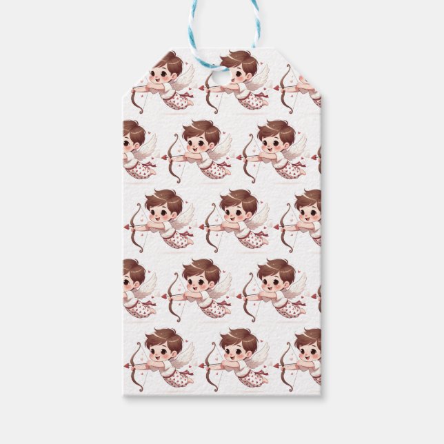 Étiquettes-cadeau La flèche de Cupidon Be My Valentine (Devant)