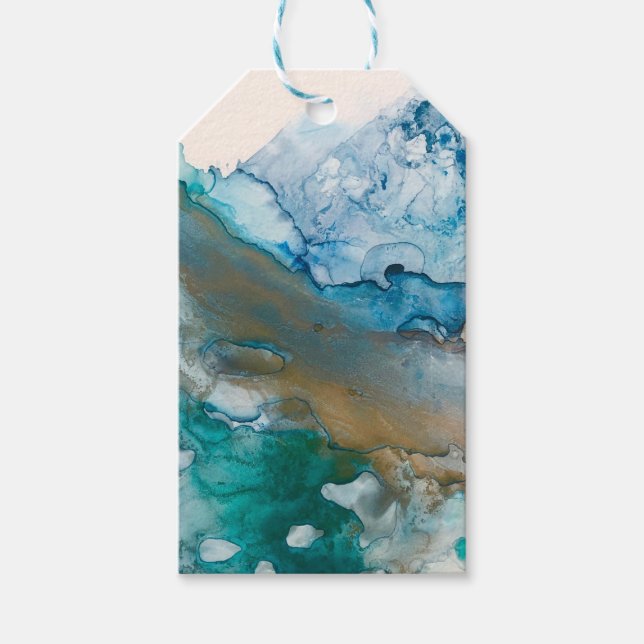 Étiquettes-cadeau La fonte de l'encre d'alcool glacier (Devant)