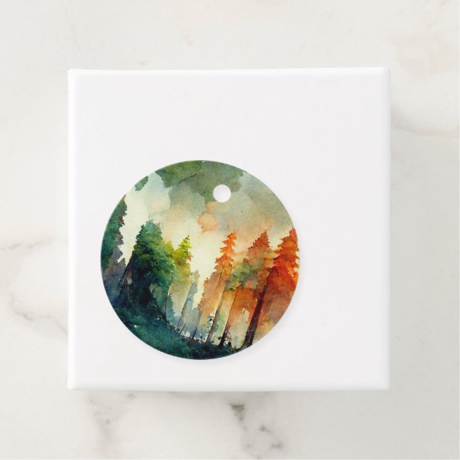 Étiquettes Cadeau La forêt (nature) (En situation)