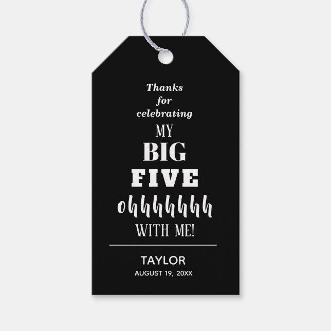 Étiquettes-cadeau La grande fête du 50e anniversaire Favor (Devant)