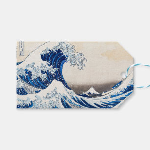 Étiquettes-cadeau La Grande Vague de Kanagawa par Hokusai Art