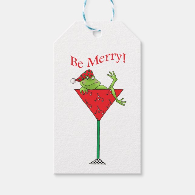 Étiquettes-cadeau La grenouille de Tipsy-tini (Devant)