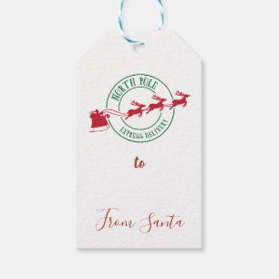 Étiquettes-cadeau La livraison de Pôle Nord d'étiquette de Noël