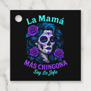 Étiquettes Cadeau La Mamá Más Chingona Amusante maman espagnole