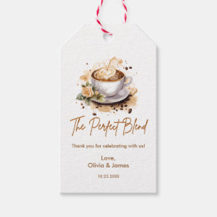 Étiquettes-cadeau La Mariage Parfait Café pour les couples de mariag