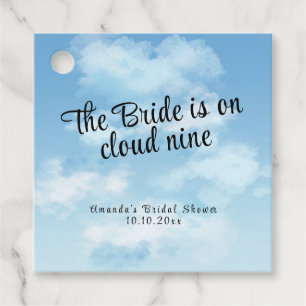 Étiquettes Cadeau La mariée est sur un nuage 9 Enterrement de vie de