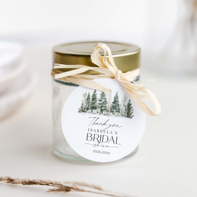 Étiquettes Cadeau La neige en amour Fête des mariées d'hiver (Créateur téléchargé)