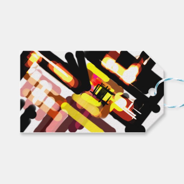 Étiquettes-cadeau La nuit de la course de loup (Devant (Horizontal))