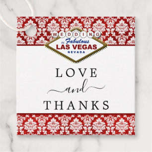 Étiquettes Cadeau La Parties scintillant Damask Las Vegas Mariage Co