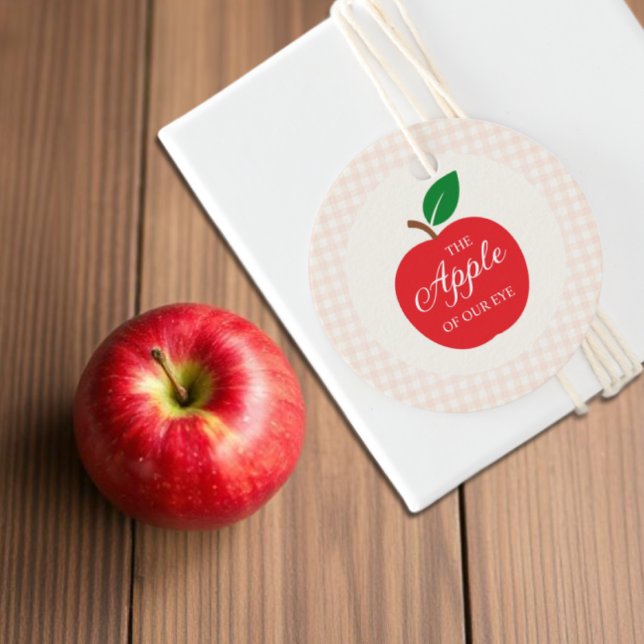 Étiquettes Cadeau La Pomme De Notre Baby shower Oeil (Créateur téléchargé)