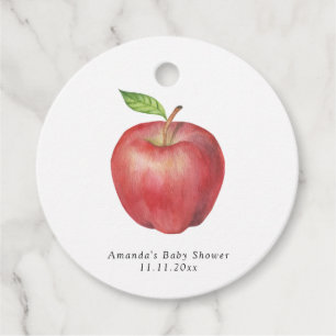 Étiquettes Cadeau La pomme de notre Merci de Baby shower oculaire
