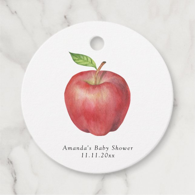 Étiquettes Cadeau La pomme de notre Merci de Baby shower oculaire (Devant)