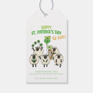 Étiquettes-cadeau La Saint-Patrick pour les moutons irlandais brebis