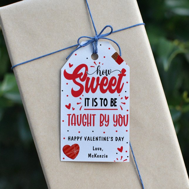 Étiquettes-cadeau La Saint-Valentin des enseignants (Créateur téléchargé)