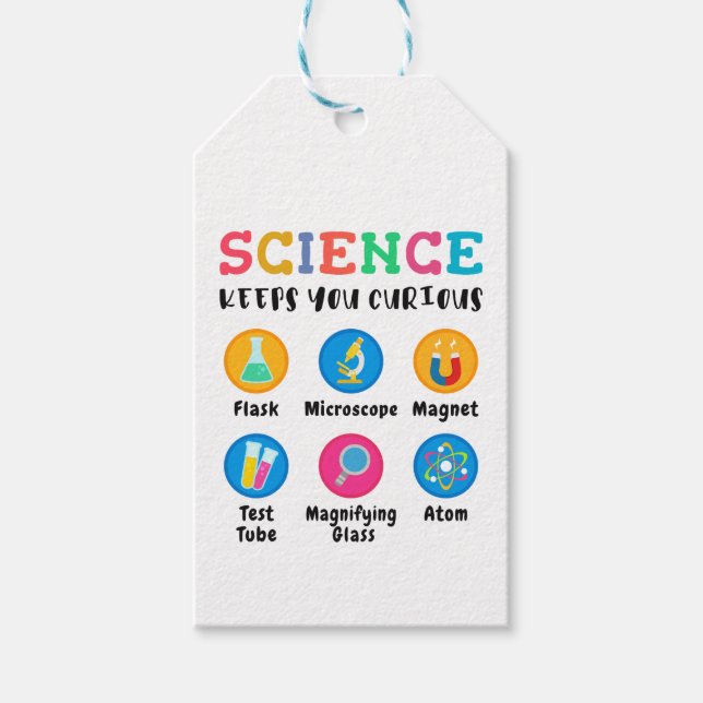 Étiquettes-cadeau La science vous garde curieux (Devant)