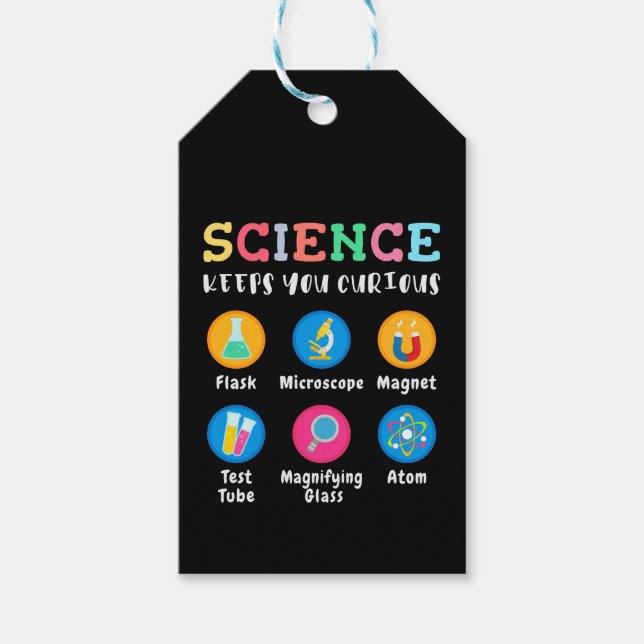 Étiquettes-cadeau La science vous garde curieux (Devant)