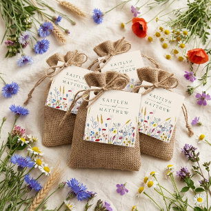 Étiquettes Cadeau La Suite de Mariage de Prairie de Fleurs Sauvages