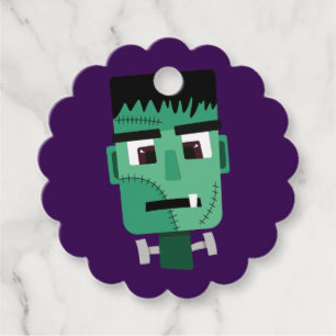 Étiquettes Cadeau La tête du monstre Frankenstein