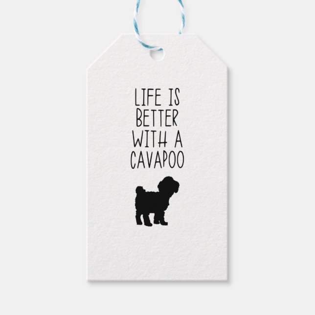 Étiquettes-cadeau La vie est meilleure avec un Cavapoo  (Devant)