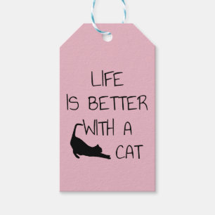 Étiquettes-cadeau La Vie Est Meilleure Avec Un Chat - Amoureux de le