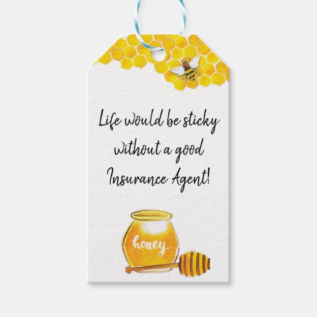 Étiquettes-cadeau La vie serait Sticky Assurance Agent (Devant)