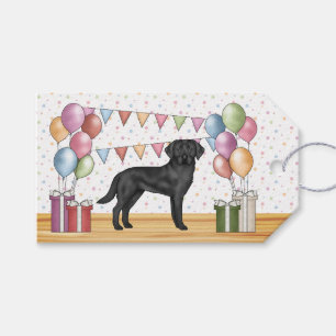 Étiquettes-cadeau Labrador Retriever noir Lab Dog Anniversaire Color