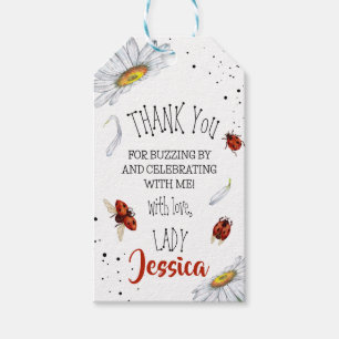 Étiquettes-cadeau Ladybug fête d'anniversaire merci