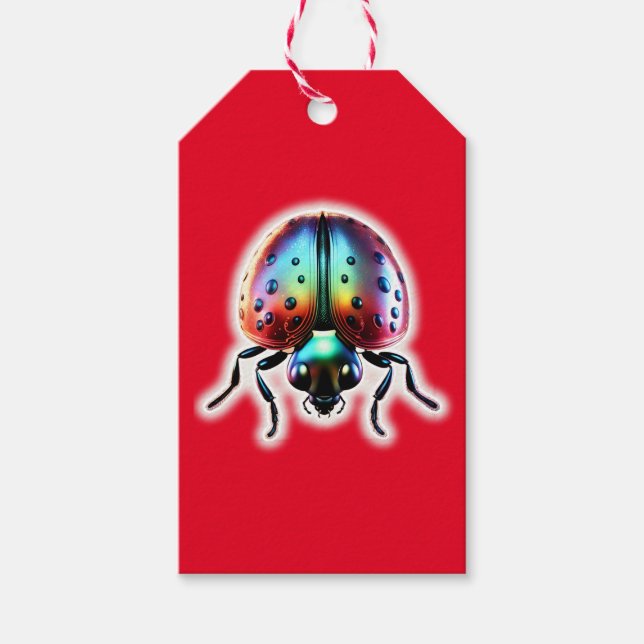 Étiquettes-cadeau Ladybug moderne (Devant)