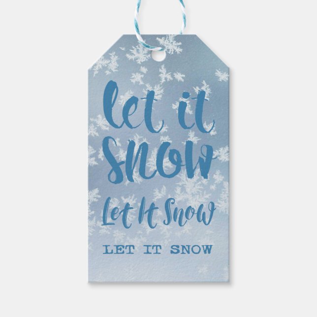 Étiquettes-cadeau Laisse-Le Neiger, Laisse-Le Neiger, Laisse-Le Neig (Devant)