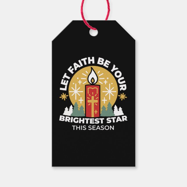 Étiquettes-cadeau Laissez Faith être votre plus brillant Star Candle (Devant)