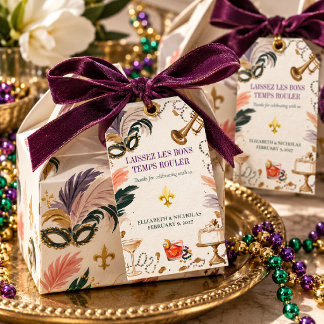 Étiquettes-cadeau Laissez Les Bons Temps Rouler Mardi Gras