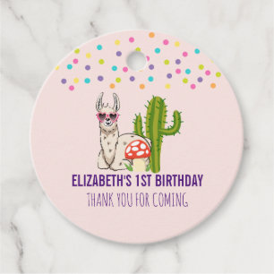 Étiquettes Cadeau Lama cool en Lunettes de soleil en forme de coeur