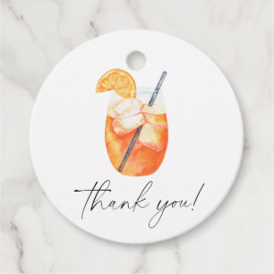 Étiquettes Cadeau L'amour au premier spritz Remerciement pour l'ente
