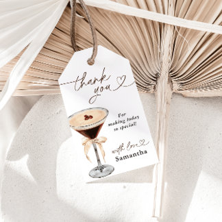Étiquettes-cadeau L'amour brasse la Fête des mariées Espresso Martin